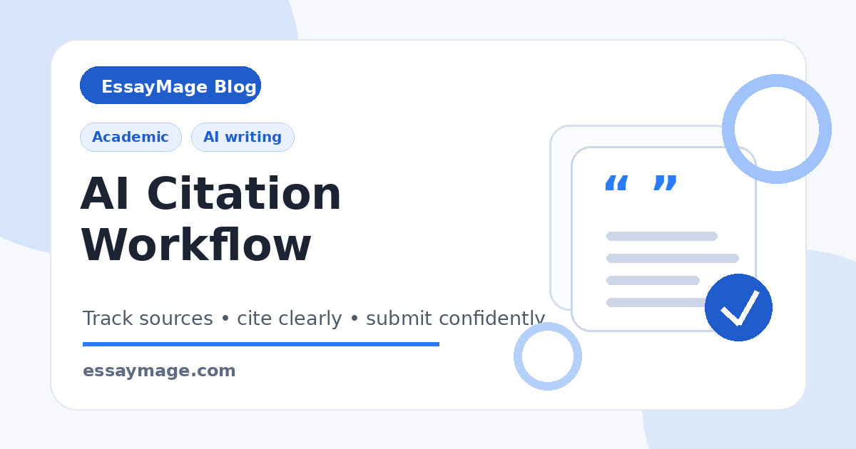 AI Citation Management Workflow: Use AI Without Losing Sources