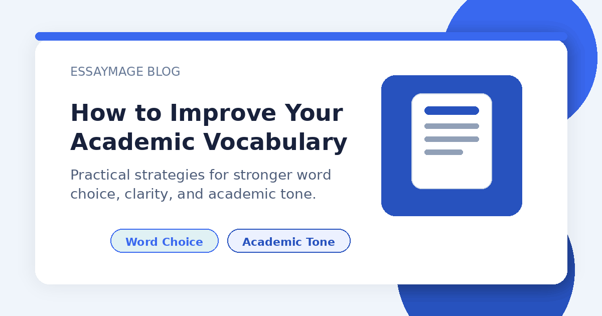 How to Improve Your Academic Vocabulary