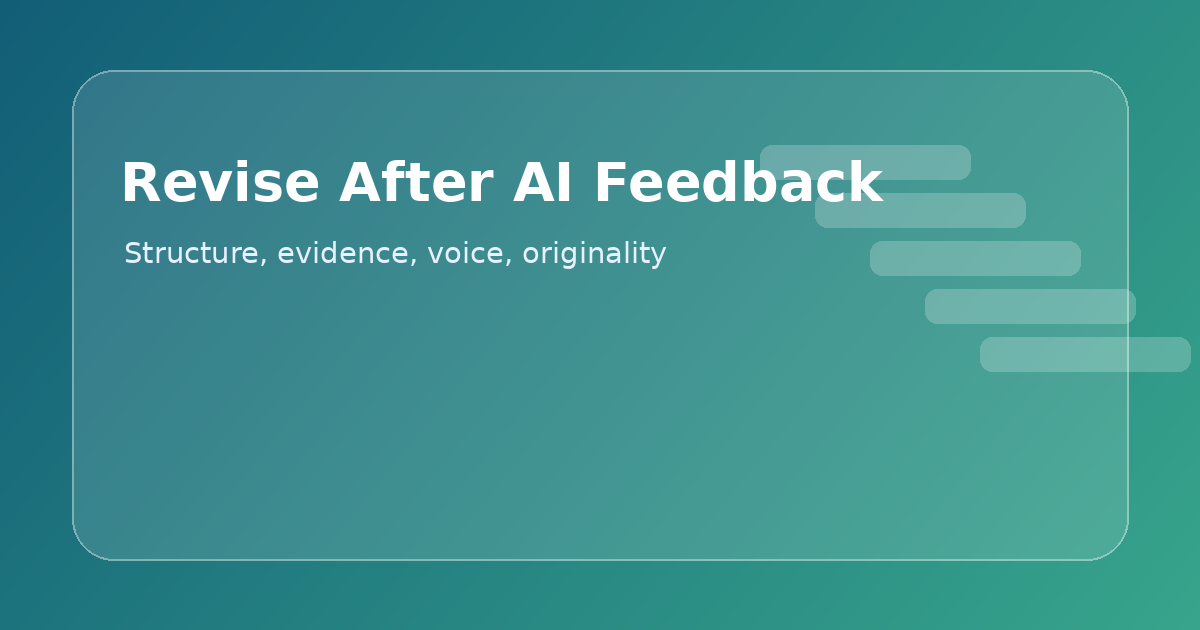 Essay nach KI-Feedback überarbeiten: Checkliste für Studierende