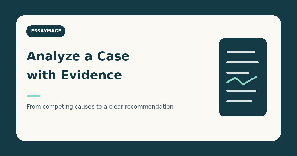 How to Write a Case Study Analysis: Evidence to Recommendation