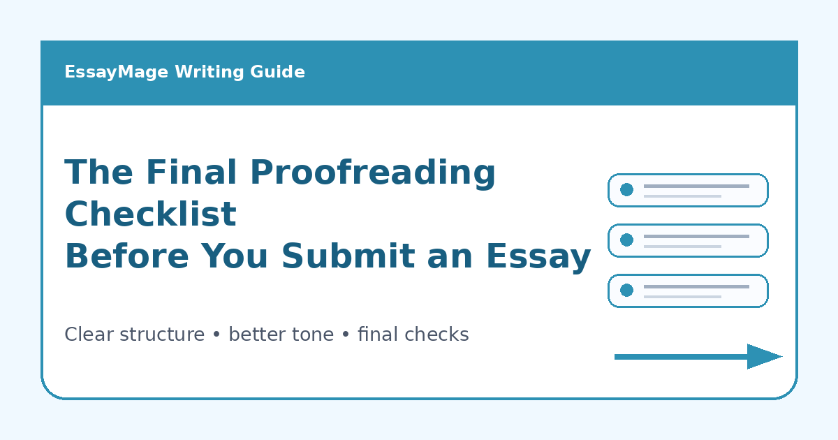 Die finale Korrektur-Checkliste vor der Essay-Abgabe